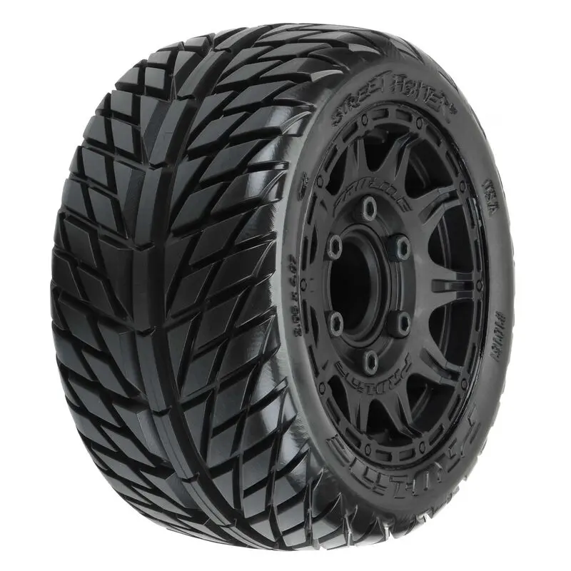 Proline Street Fighter 2.8In Tyres On Raid Black Wheels W/ 6X30 Replaceable 12Mm Hex 2Pcs - Pro1016110 1