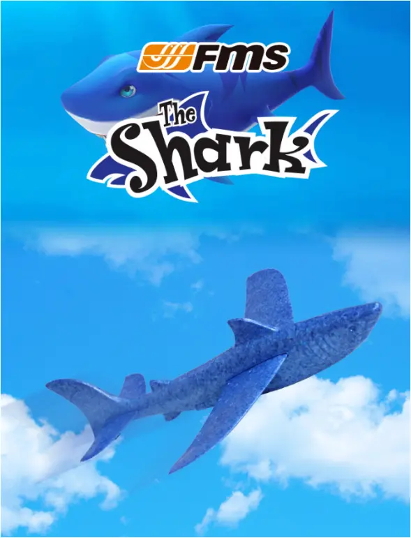 Fms Free Flight Shark Hand Launch Glider - Fms128 1
