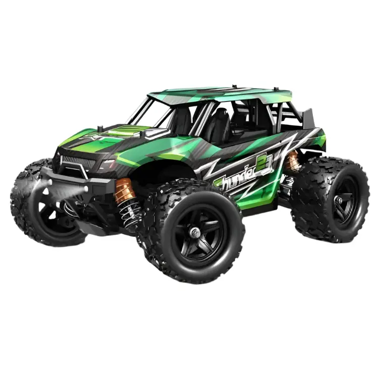 Thunder 1:18 4Wd Truck Green With 2.4Ghz Radio, Battery And Charger - Trc-18313 1