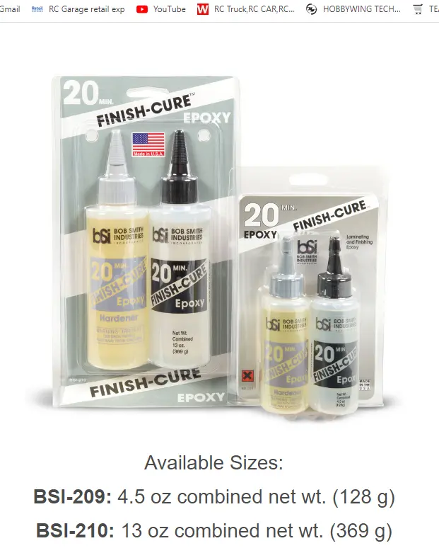 Bsi Finish Cure 20Min Epoxy 128G - Bsi209 1