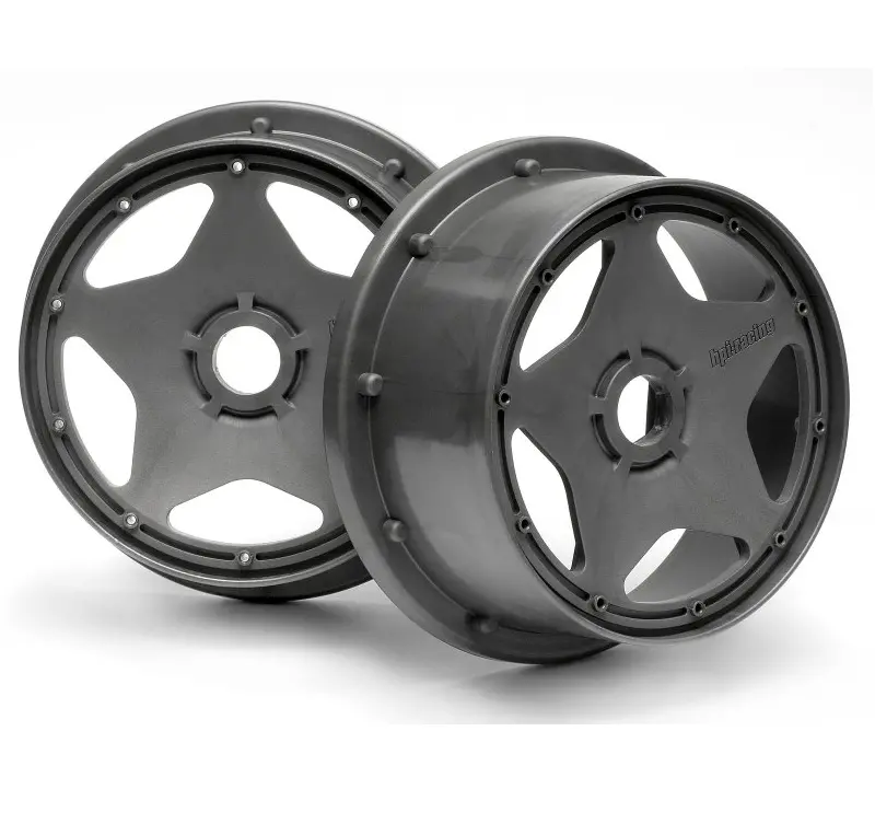 Hpi Super Star Fr Wheel Gunmetal Suit Baja 5B 2Pcs - Hpi-3222 1