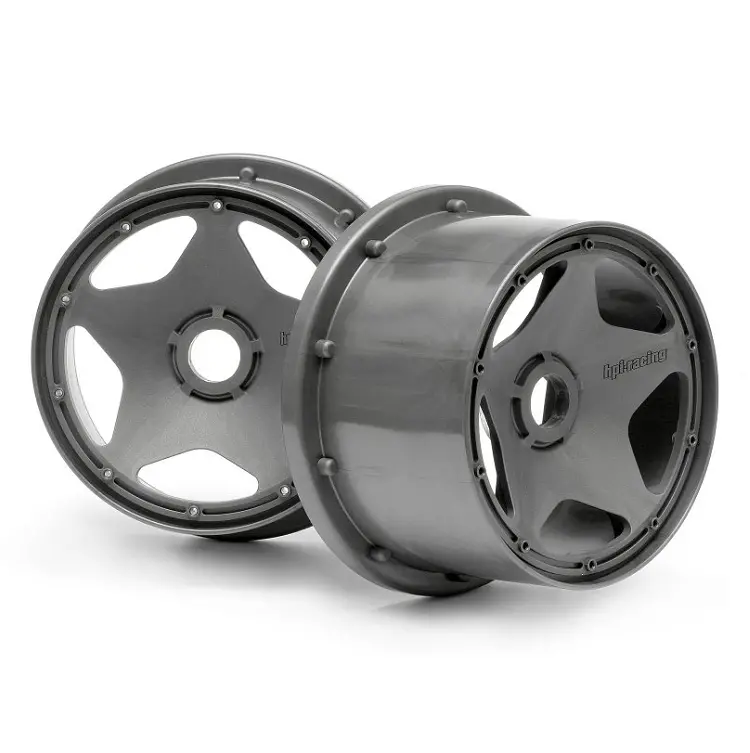 Hpi Super Star Rr Wheel Gunmetal Suit Baja 5B 2Pcs - Hpi-3227 1