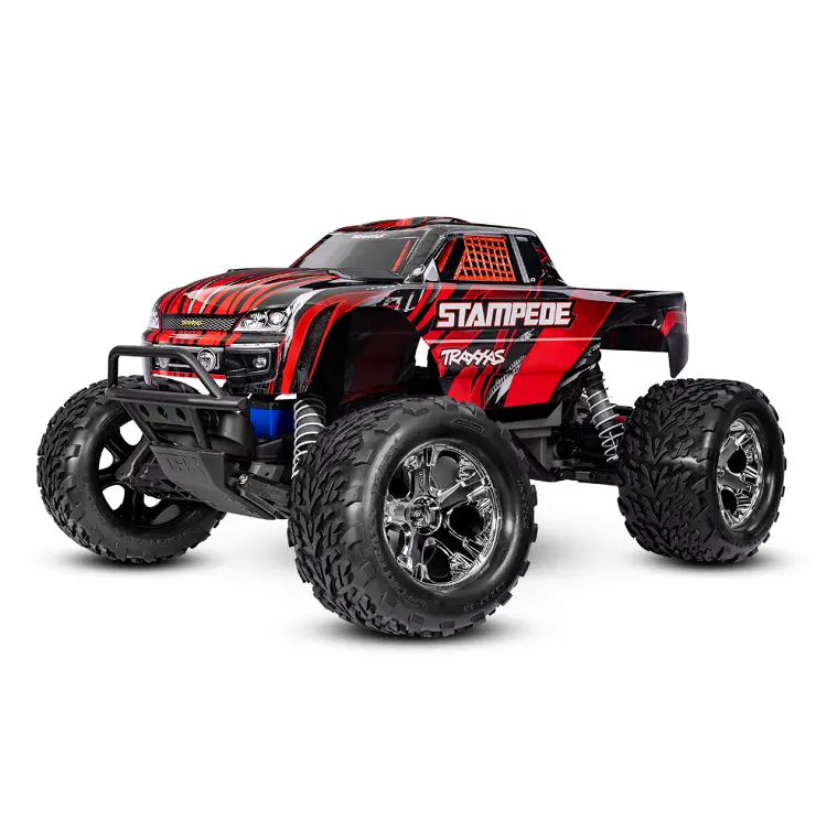 Traxxas Stampede 2Wd Monster Truck Red W/ 2.4Ghz Radio, Brushed Motor & Esc, Battery & Usb-C Charger - 36254-8Red 1