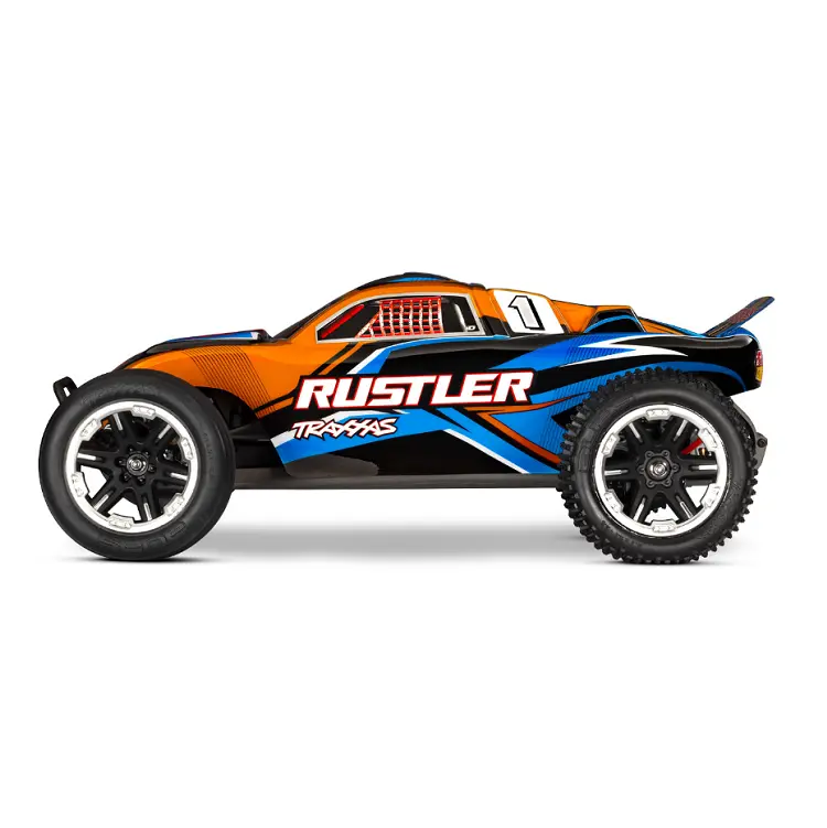 Traxxas Rustler 2Wd Stadium Truck Orange W/ 2.4Ghz Radio, Brushed Motor & Esc, Battery & Usb-C Charger - 37254-8Orng 2