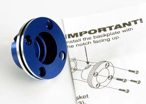 Traxxas Engine Backplate Blue Aluminium Suit Pro.15 - 4012 1