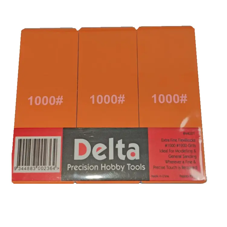 Delta Flexblocks Extra Fine 1000/1200 Grit Sanding Blocks 3Pcs - Dl44001 1