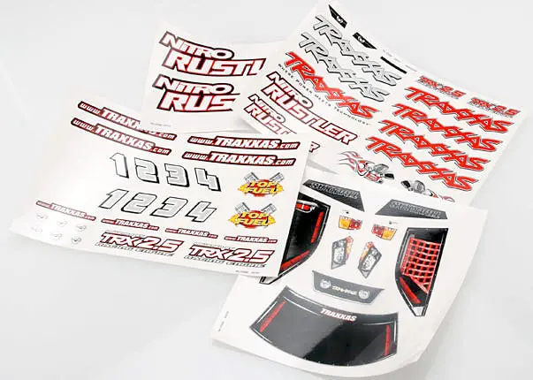 Traxxas Decal Sheets Suit Nitro Rustler - 4413X 1