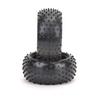 Mini Spike Rear 1/10Th Buggy Tyre - Yellow 1