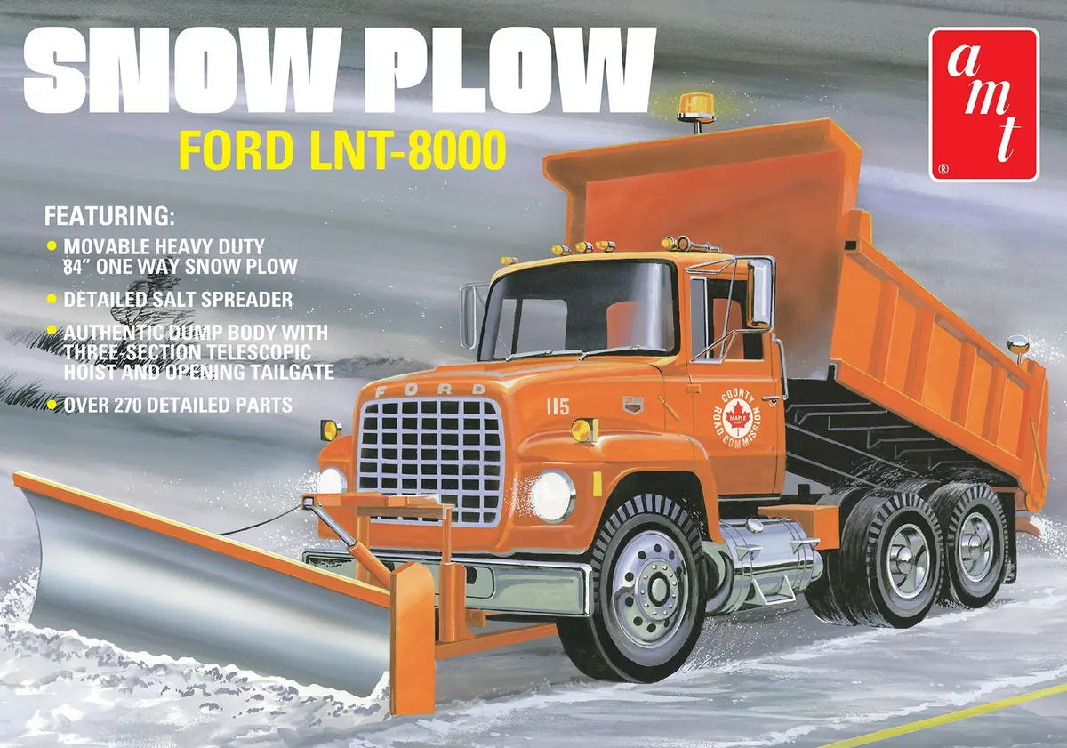 Amt Ford Lnt-8000 Snow Plow 1:25 - Amt1178 1
