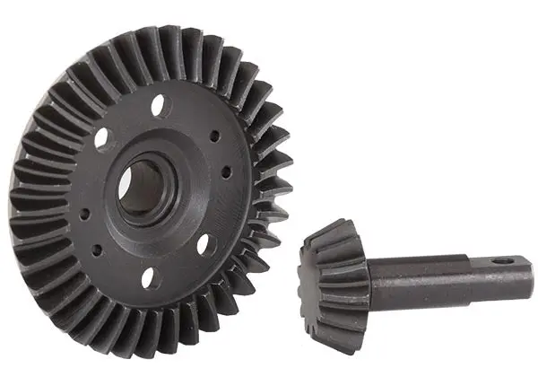 Traxxas Diff 37T Ring Gear & 13T Pinion Fr Cnc Steel Spiral Cut - 5379R 1
