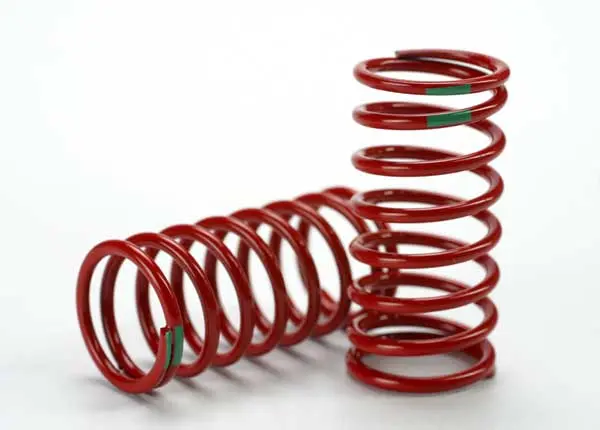 Traxxas Gtr Shock Springs Rear 3.5 Green Rate Red Finish 2Pcs - 5438 1