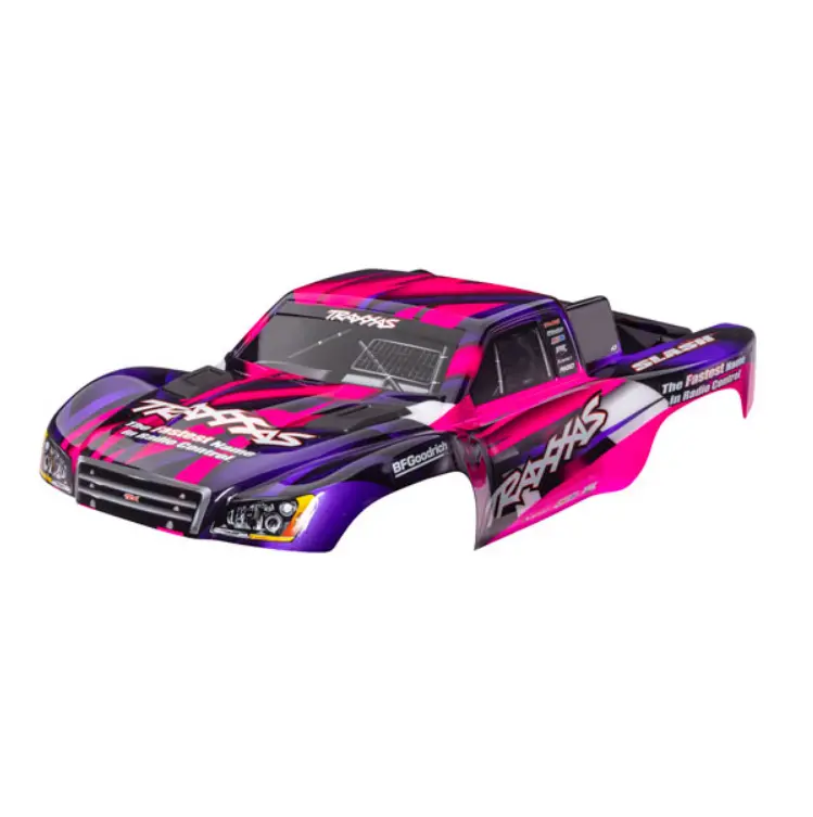 Traxxas Pink/ Purple Painted Body Shell Suit Slash Clipless - 5851-Pink 1