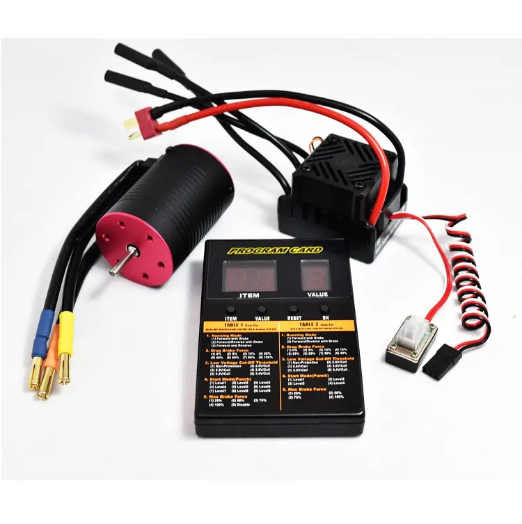 Hobbywing 3000Kv Sensorless Brushless Motor, 60A G2 Wp Esc & Program Card - Hwap60bl3000 1