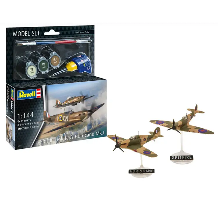Revell Spitfire Mk.Ia & Hurricane Mk.I Starter Set 1:144 - 63771 1