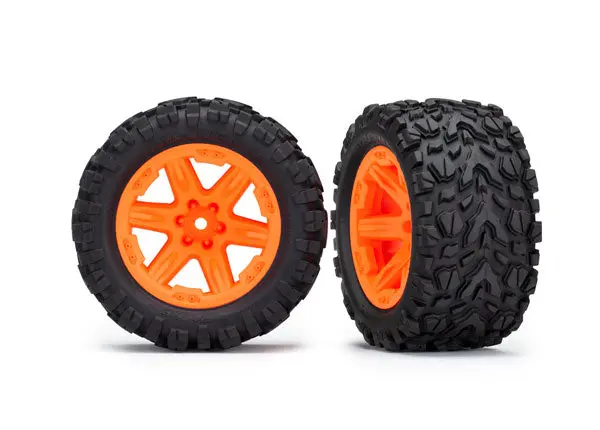 Traxxas Talon Ext 2.8In Tyres On Orange Rxt Wheels 2Pcs - 6774A 1