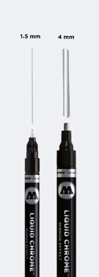 Molotow Liquid Chrome 1.5Mm/4Mm Twin Marker Pen - Mt703107 1