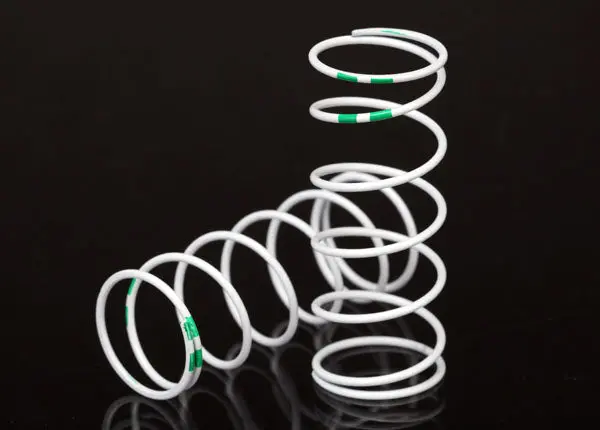 Traxxas Gtr Long Shock Spring 0.653 Dbl Green Rate White Finish 2Pcs - 7441 1