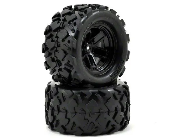 Traxxas Latrax Off Road Tyres On 5-Spoke Black Wheels 2Pcs - 7672 1