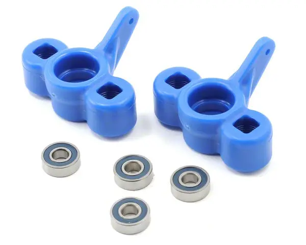 Rpm T/E Maxx Axle Carriers/Steering Blocks W/Bearing Blue - 80035 1