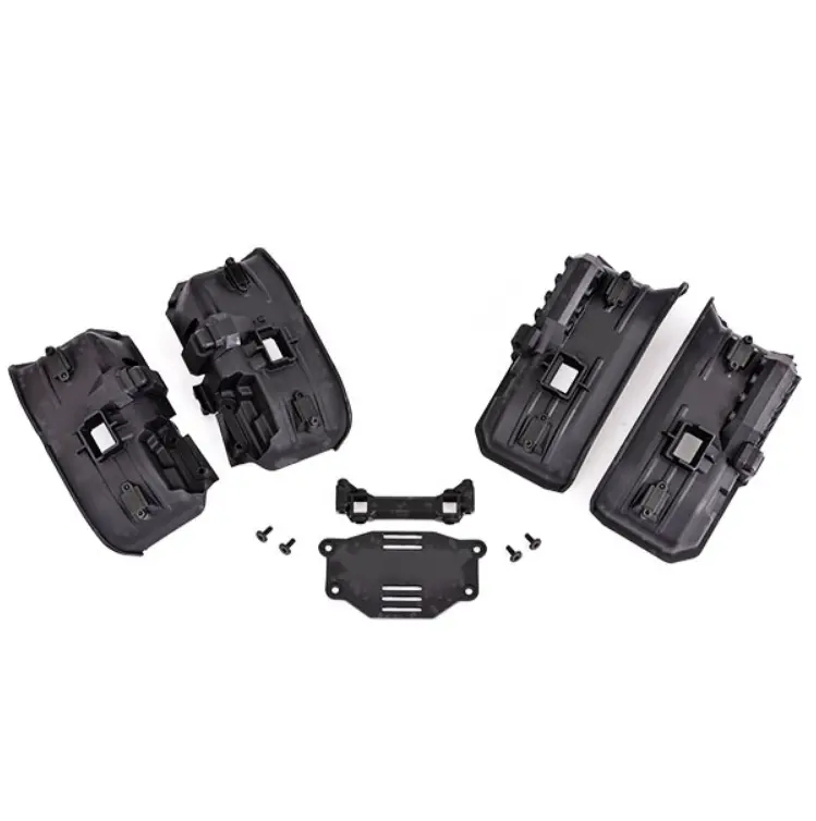 Traxxas Fr/Rr Fenders Inner Wide For Clipless Body Mounting W/ Rock Light Covers & Battery Tray - 8072X 1