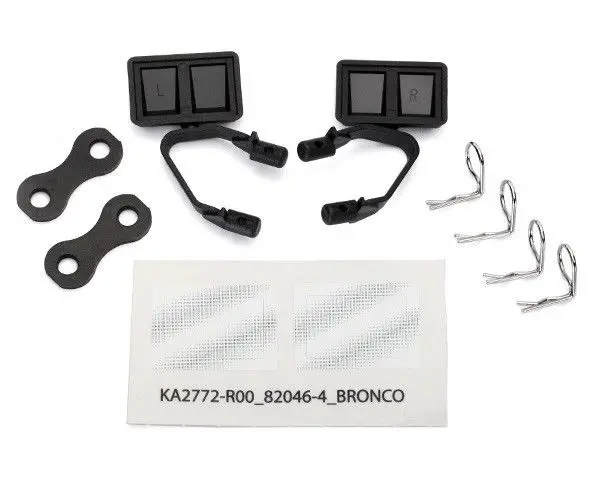 Traxxas Side Mirrors Black W/ Mounts Suit Trx-4 79 Bronco & F-150 - 8073 1