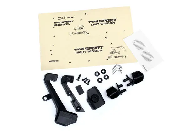 Traxxas Scale Accessory Snorkel & Side Mirrors Suit Trx-4 Sport - 8119 1