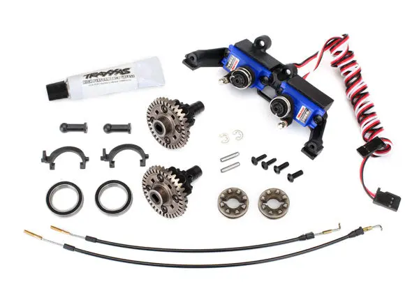 Traxxas Diff Assemblies Lockable Fr & Rr Complete W/ Servos & T-Lock Cables Suit High Trail Trx-4 - 8195 1