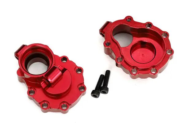 Traxxas Inner Rear Portal Housings Red 6061-T6 Aluminium 2Pcs - 8253R 1