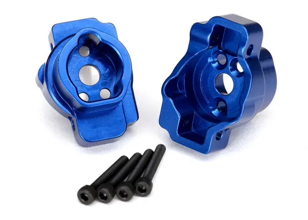 Traxxas Portal Drive Rear Axle Mounts Blue 6061-T6 Aluminium 2Pcs - 8256X 1