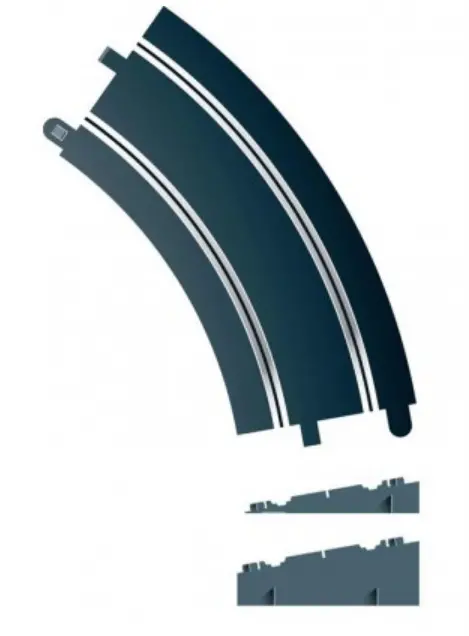 Scalextric 10Deg Banked Curve Rad-3 45Deg W/ Supports - C8297 1