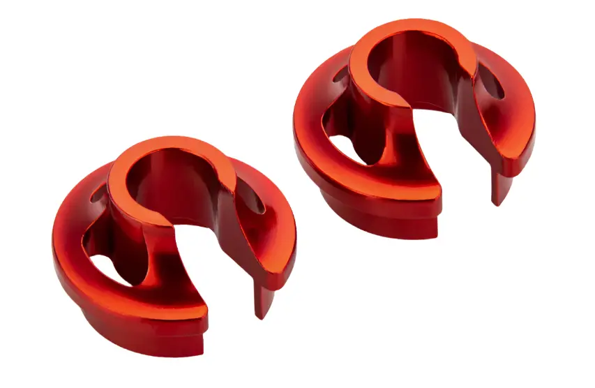 Rovan Shock Spring Lower Retainers Red Aluminium 2Pcs - Rov-95020 1