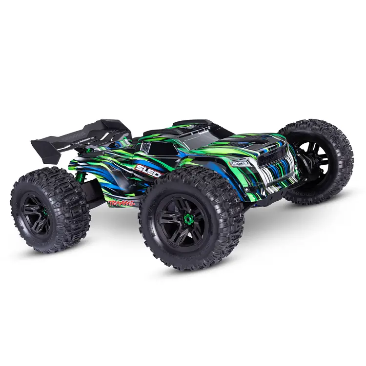 Traxxas Sledge 1:8 6S Belted Green Monster Truck W/ Vxl-6S Esc & Tqi 2.4Ghz Radio - 95096-4Grn 1