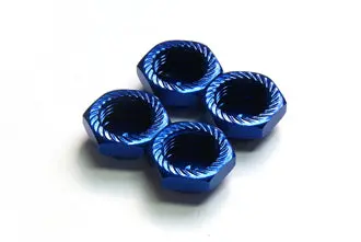 Argus M12x1mm Serrated Cap Nut Blue Aluminium 4Pcs - Ag05-260201 1