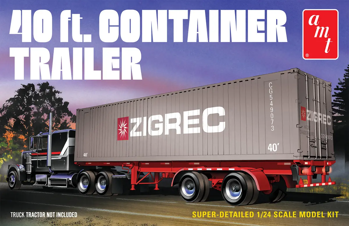Amt 40Ft Container Trailer 1:24 - Amt1196 1