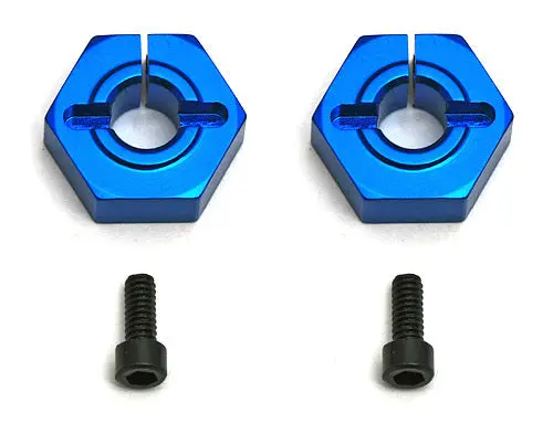 Team Assoc. 12Mm Clamping Wheel Hexes 5Mm Offset Aluminium 2Pcs - Ass91609 1