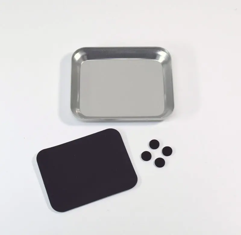 Absima Silver Aluminium Parts Tray W/ Magnetic Plate - Ab3000062 1