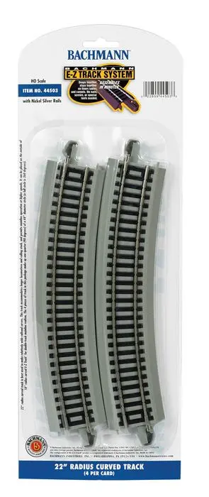 Bachmann 22" Radius Curved Track 4Pcs Ho - Bac44503 1