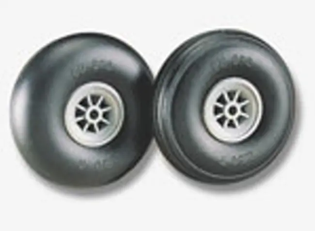 Dubro 51Mm Round Pneumatic Tyre On Wheel 2Pcs - Dbr200r 1