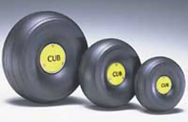 Dubro 1:4 Scale Treaded Lightweight J-3 Cub Wheels 2Pc - Dbr425tlc 1