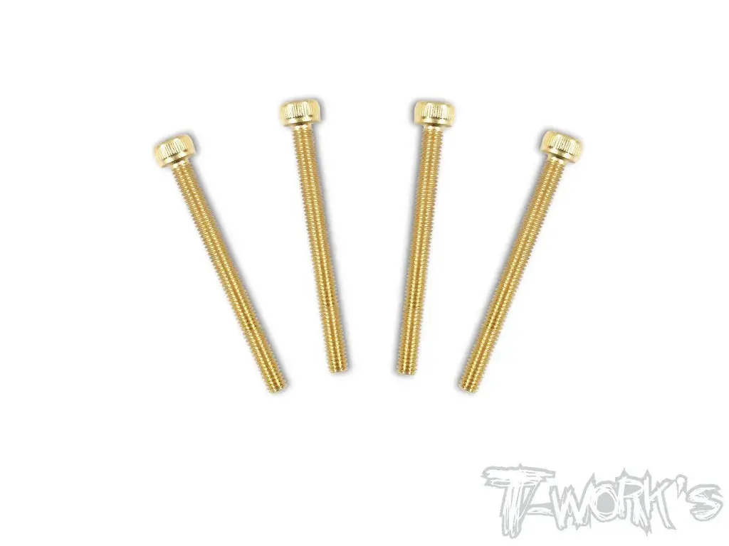Gold Cap Head Screws M3 X 35Mm - 4Pcs 1