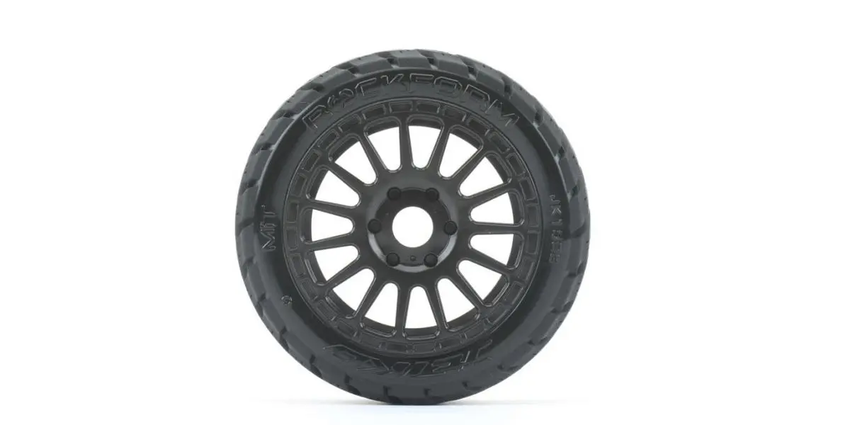 Extreme Tyre 1/8Th Buggy Rockform Belted On Black Rim - 1Pr 1