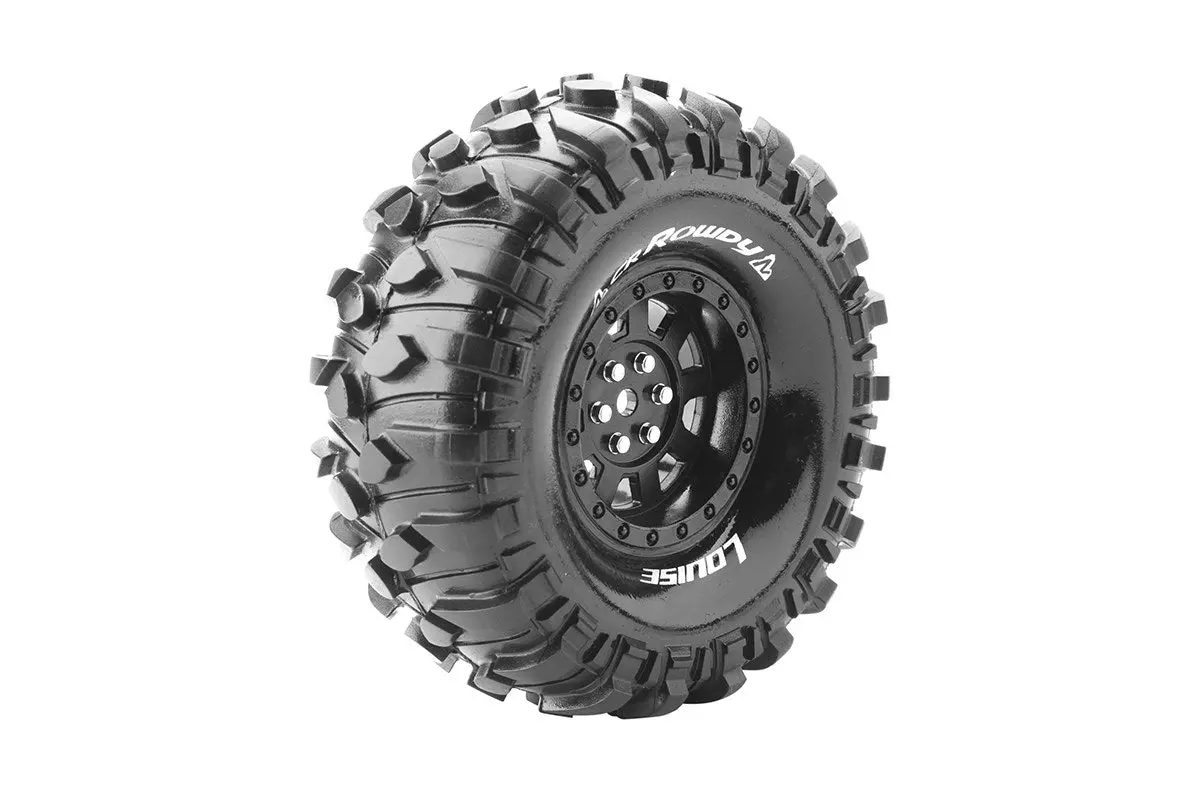 Louise Cr-Rowdy 1.9 Crawler Super Soft Tyres On Black Wheels 2Pcs - Lt3233vb 1