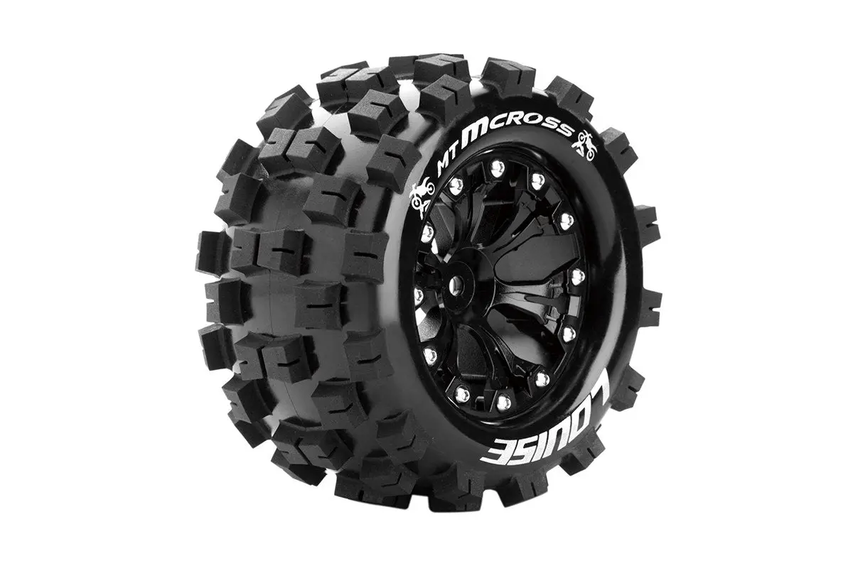 Louise Mt-Mcross 1:10 Monster Truck Soft Tyre On Black Wheel 2Pcs - Lt3274bh 1