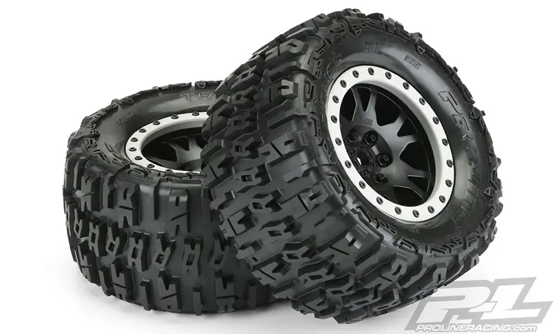 Proline Trencher 4.3In Tyre On Black/Grey Impulse Wheel Suit X-Maxx Fr/Rr 24Mm 2Pcs - Pro1015113 1