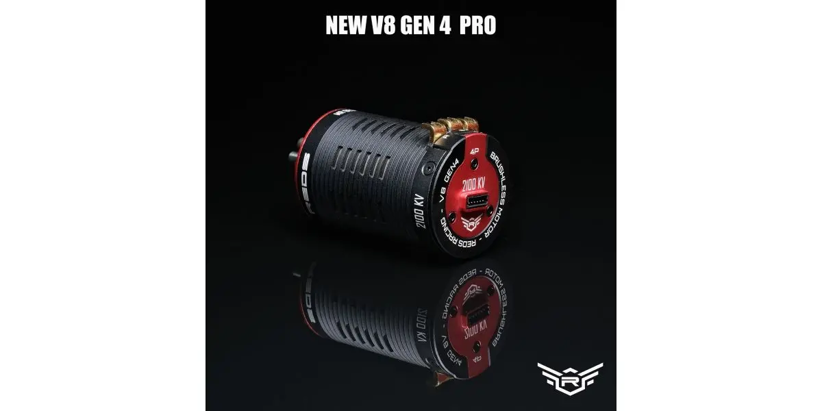 2100Kv V8 Gen 4 1/8Th Brushless Sensored Electric Motor 1