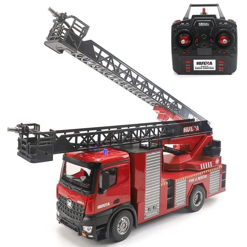 Huina 1:14 Fire Truck With Ladder With 2.4Ghz Radio, Battery And Charger - Sfmhn1561 1