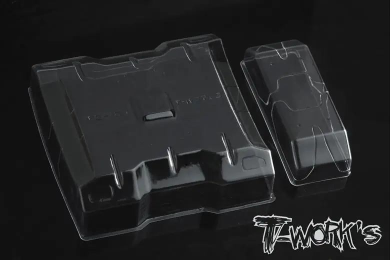 1/10Th Lexan Flat Wing With Centre Divider 6.5" Wide - 2Pcs 1