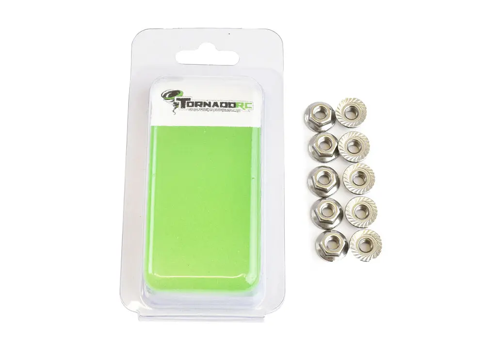 Tornado 5Mm Flanged Knurled Nuts 10Pcs - Trc-5Mmnut 1