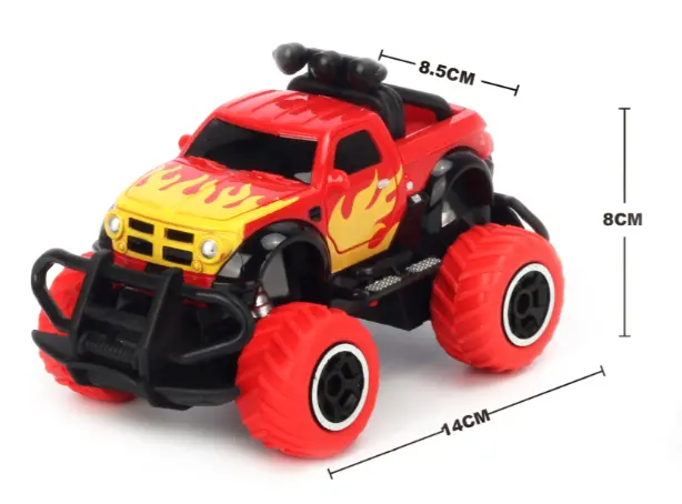 Trc 1:43 4Ch Rc Flame Car Rtr Req. 4X Aa Batts - Trc-6146R-R 1