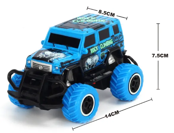 Trc 1:43 4Ch Rc Blue Car Rtr Req. 4Xaa Batts - Trc-6146T-B 1
